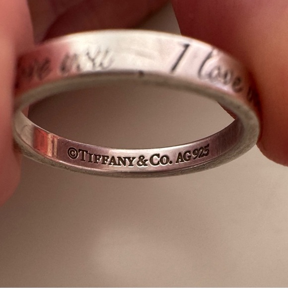 Tiffany Silver Engraved “I Love You” Ring - Picture 3 of 4